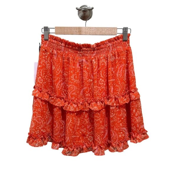 1.STATE Womens Size M Summer Eaze Paisley Print Smocked Waist Mini skirt ~ NWT - Picture 5 of 8